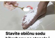 Stavite običnu sodu bikarbonu na stopala i pustite da djeluje: OVDJE je učinak za 15 minuta!
