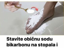 Stavite običnu sodu bikarbonu na stopala i pustite da djeluje: OVDJE je učinak za 15 minuta!