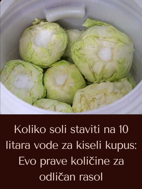 Koliko soli staviti na 10 litara vode za kiseli kupus: Evo prave količine za odličan rasol - content image